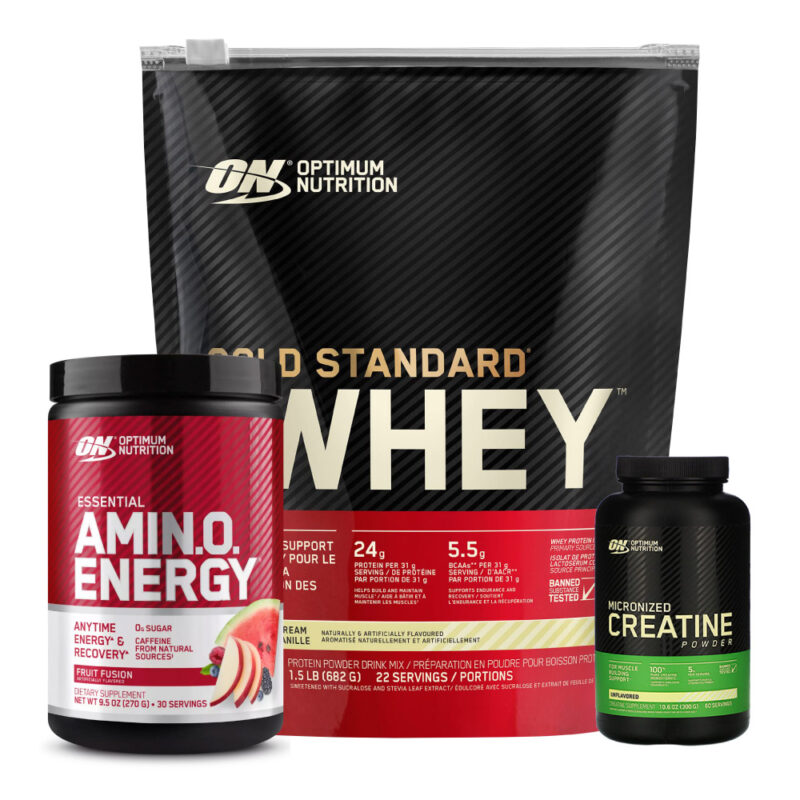 Gold Standard 22 serv + Creatina 300 gr + Amino Energy 30 serv